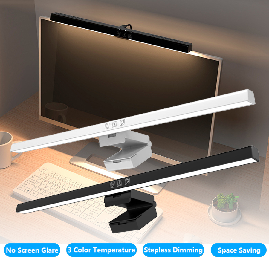 Home Office Hidden Desk - 50cm LED Monitor Light Bar Screen