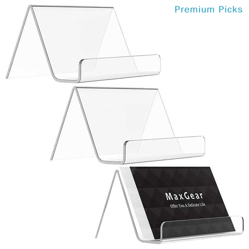 Home Office Hidden Desk - portableTransparent Acrylic Desktop Business Card Holder