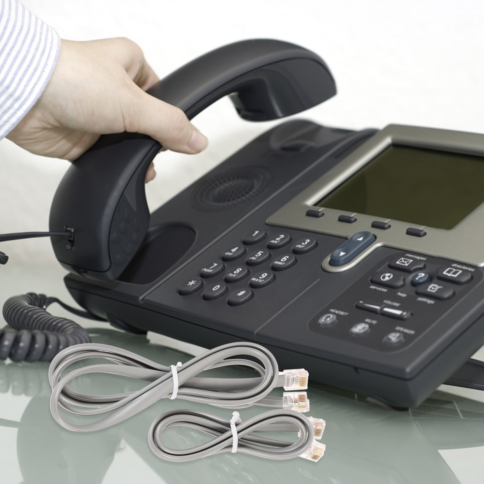 Home Office Contact - 3Pcs Telephone Wire Sets Wear Resistant
