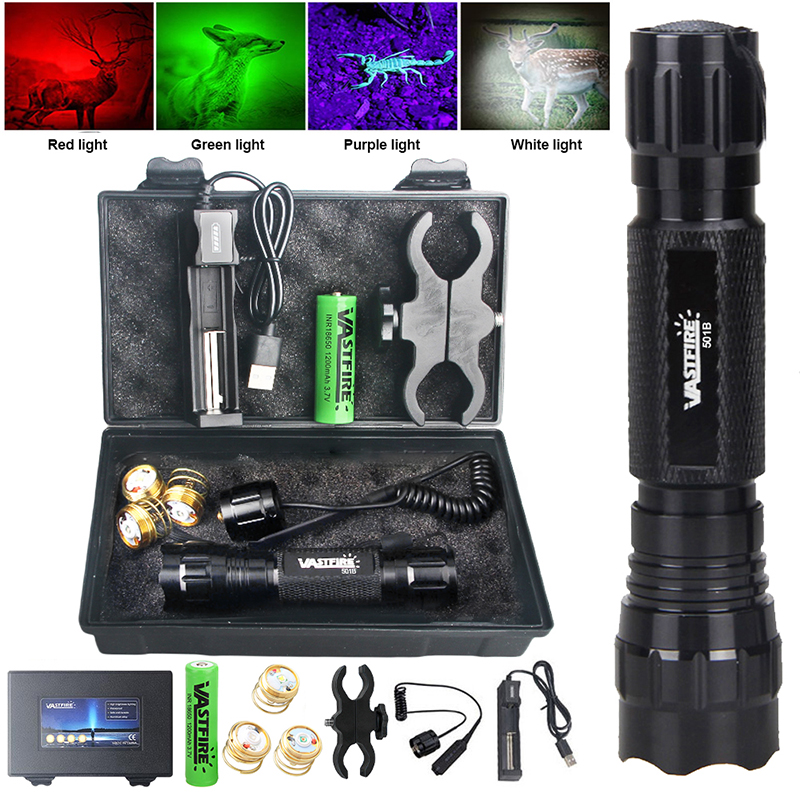 Zoom Lighting Kit - 501B 4IN1 Professional Hunting Flashlight Set