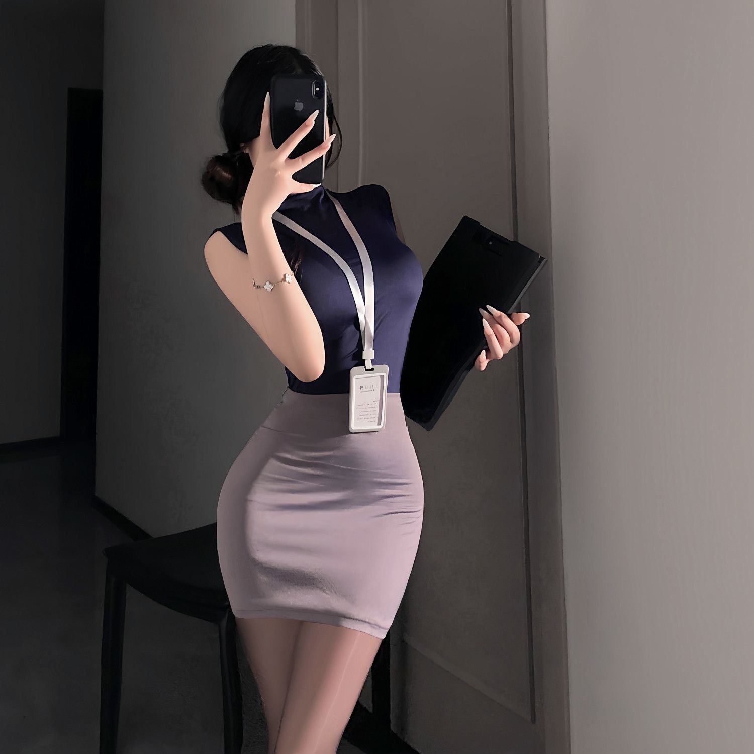 Home Office For Two - Sweet Skirts Set OL Sexy Pure