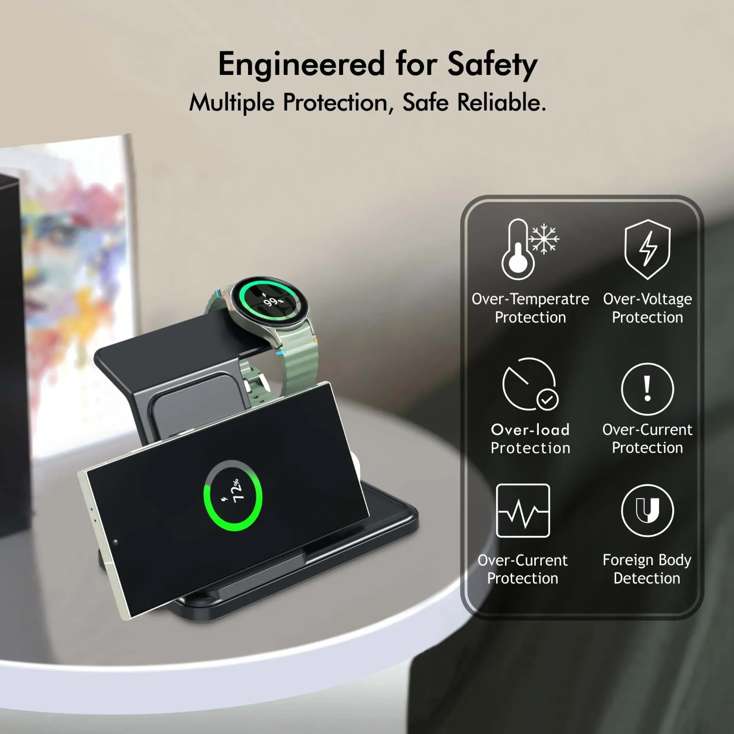 Desktop 3-in-1 Wireless Charge - огляд і ціна Desk Charging Station