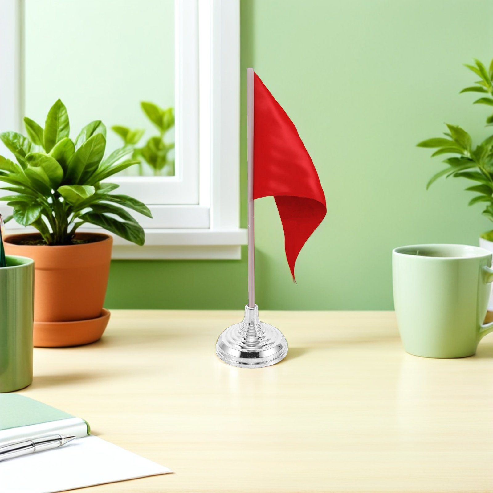 12Pcs Silver Mini Desk Flag St - огляд і ціна Home Office Hidden Desk