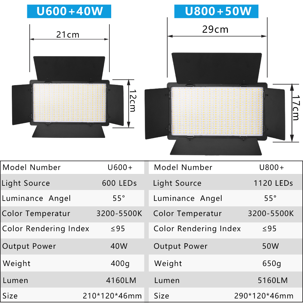 Nagnahz U800 LED Photo Studio  - огляд і ціна Zoom Lighting Kit