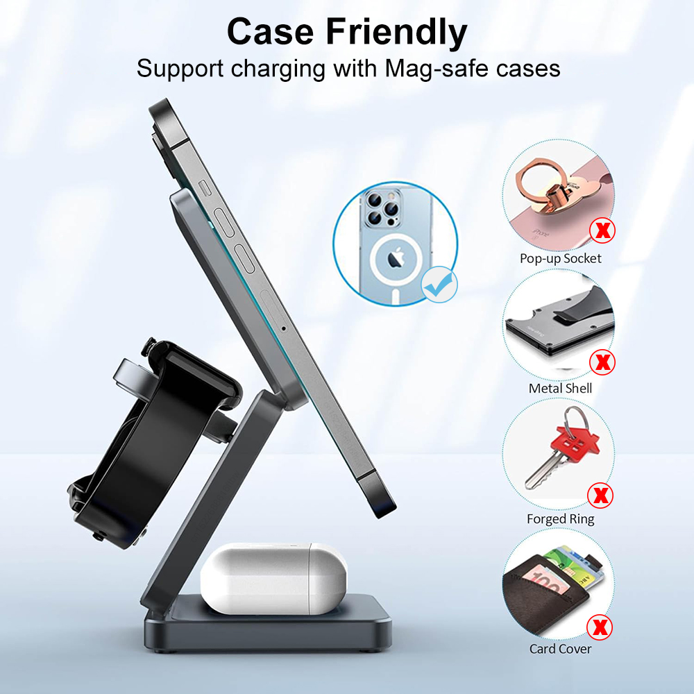 Wireless Charger 3 in 1 Foldab - огляд і ціна Desk Charging Station