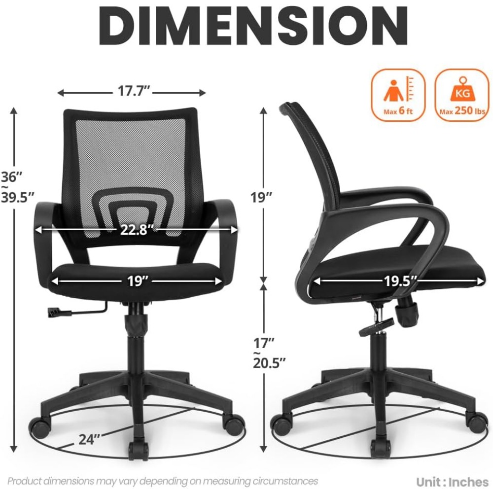 Ergonomic Mid-Back Mesh Desk C - огляд і ціна Home Office Desks