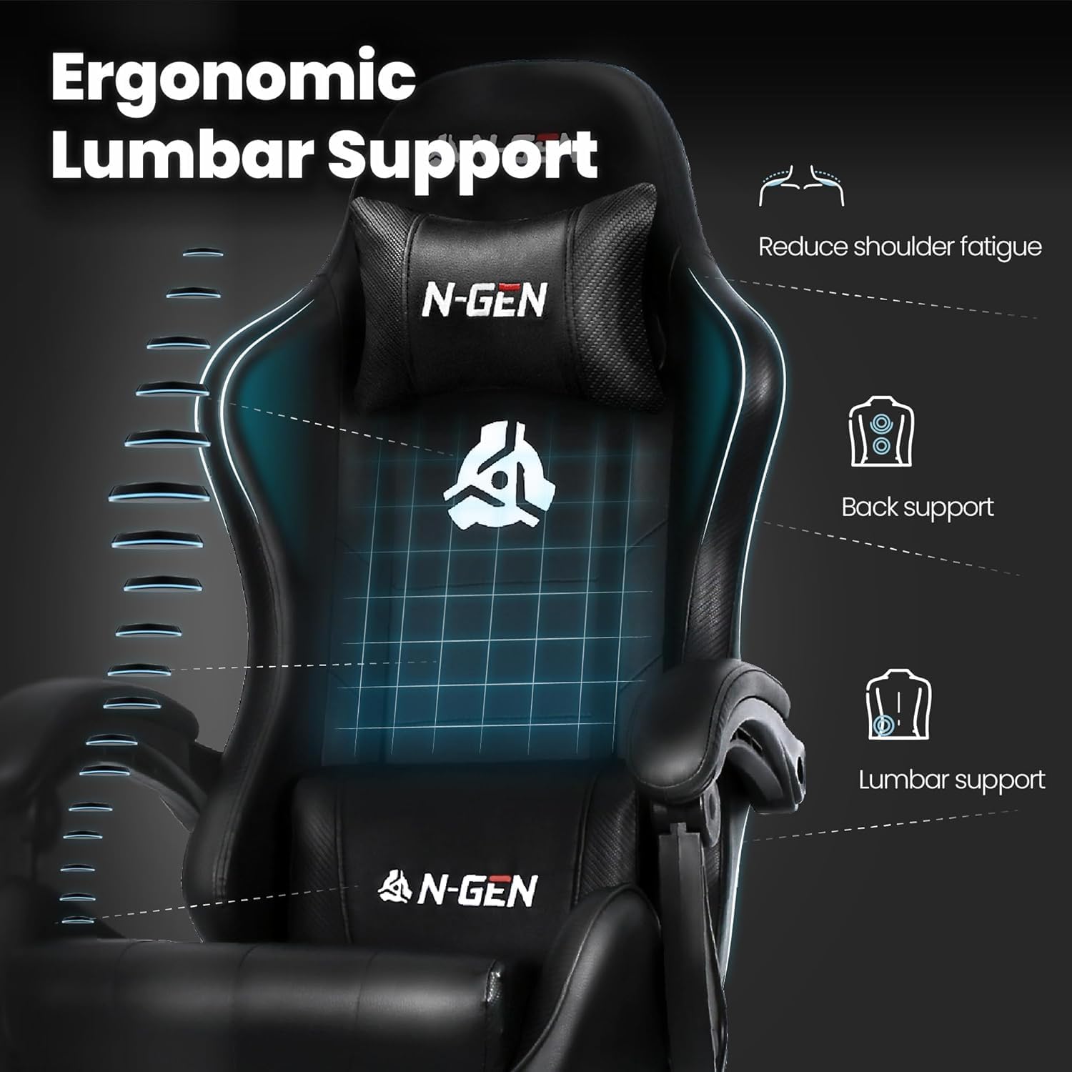 Gaming Chair with Footrest Lum - огляд і ціна Home Office Desks