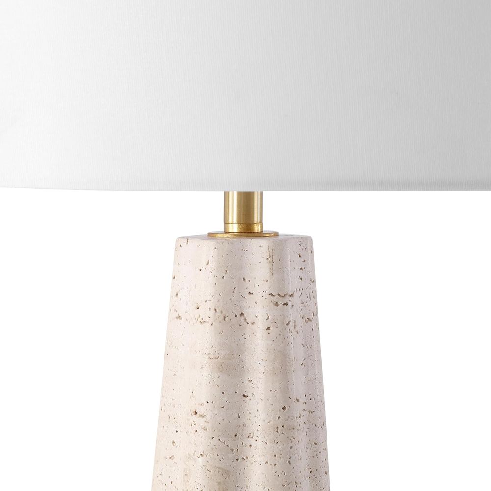25-inch Travertine/White Table - огляд і ціна Home Office Lamp