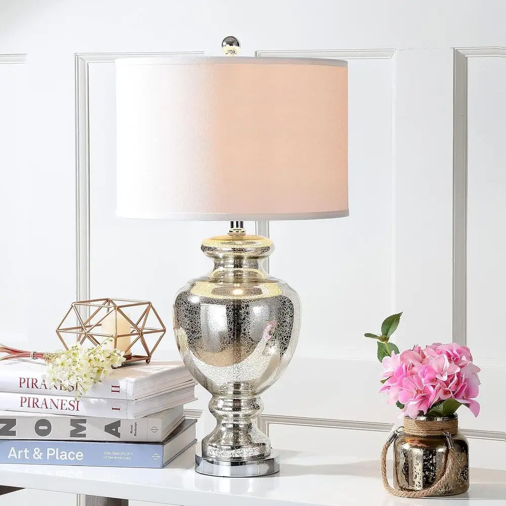 Mercury Silver Crackle Glass 2 - огляд і ціна Home Office Lamp
