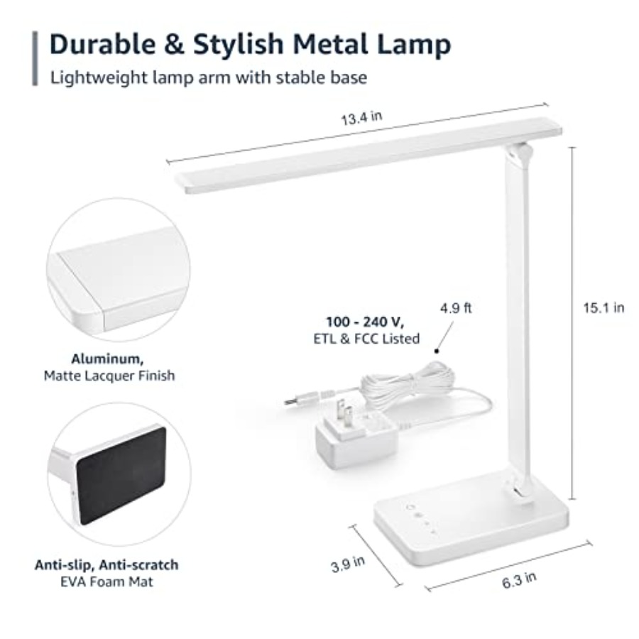 LED Desk Lamp, Metal Desk Ligh - огляд і ціна Home Office Desks
