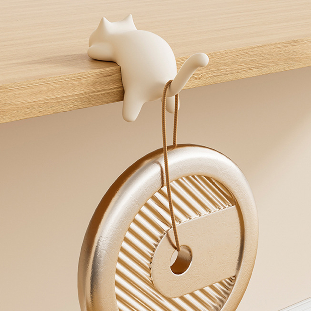 ​Cat Shaped No Trace Hooks, Da - огляд і ціна Home Office Hidden Desk
