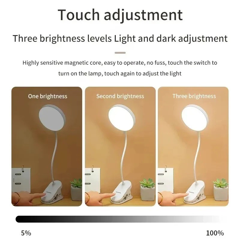 Portable USB Rechargeable Clip - огляд і ціна Home Office Lamp