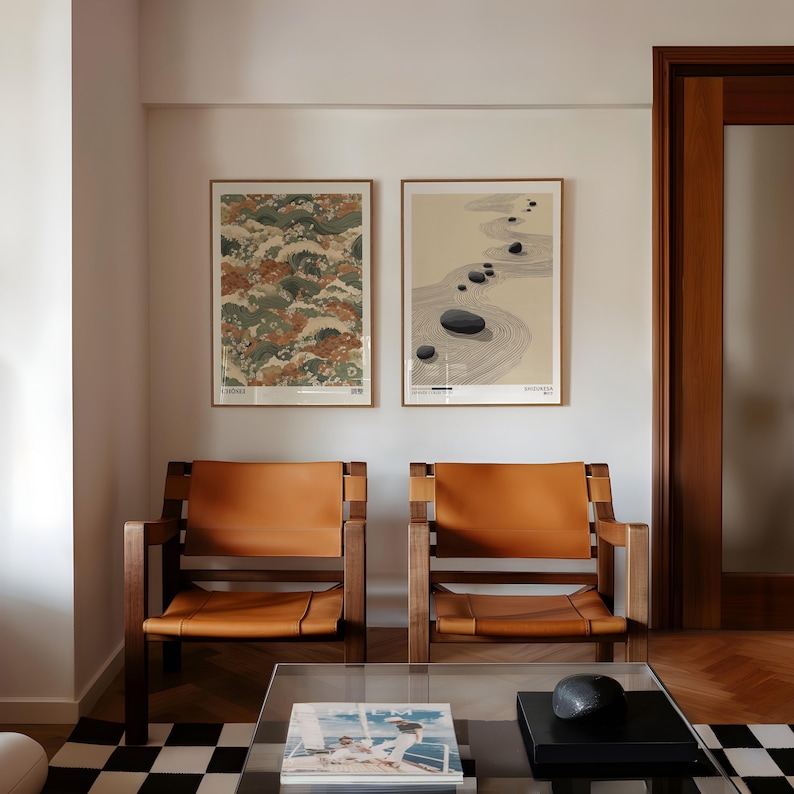 2pcs Japandi Zen Canvas Wall A - огляд і ціна Home Office For Two