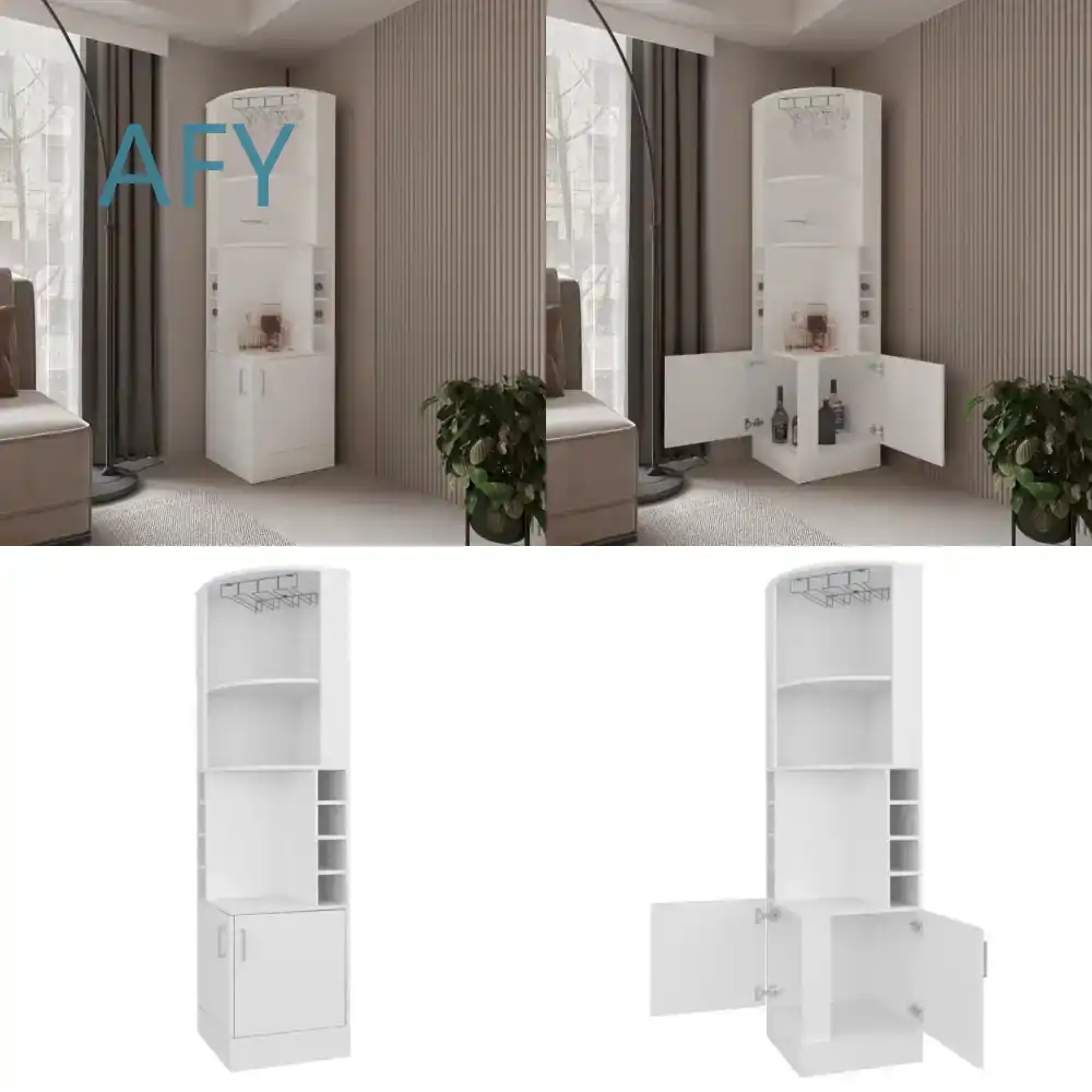 White Corner Bar Cabinet with  - огляд і ціна Home Office Of Ikea