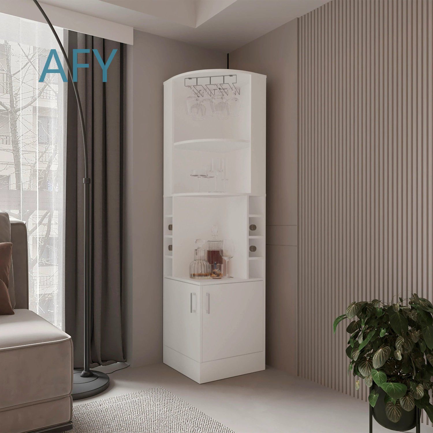 White Corner Bar Cabinet with  - огляд і ціна Home Office Of Ikea