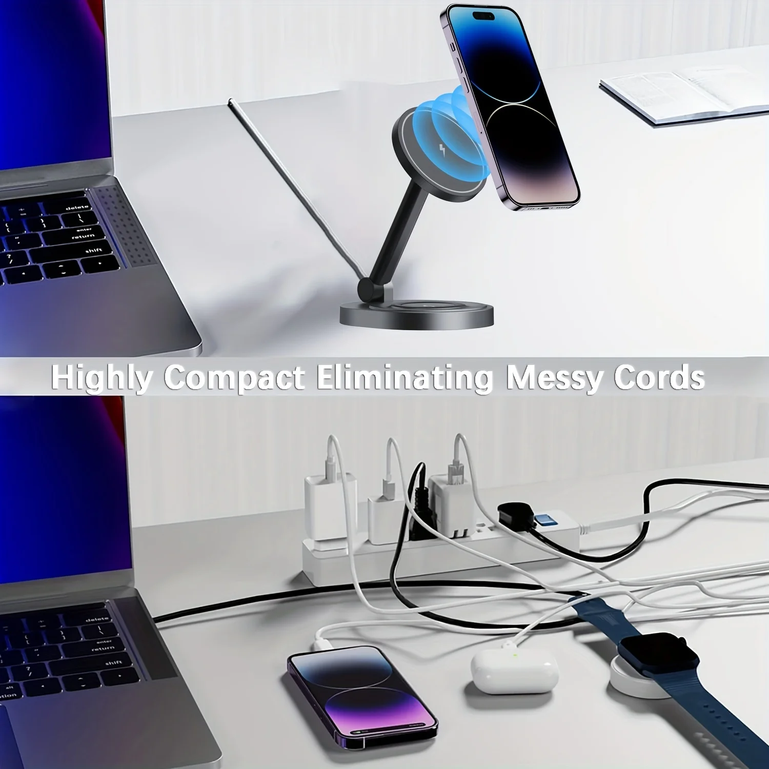 2 In 1 Magnetic Wireless Charg - огляд і ціна Desk Charging Station