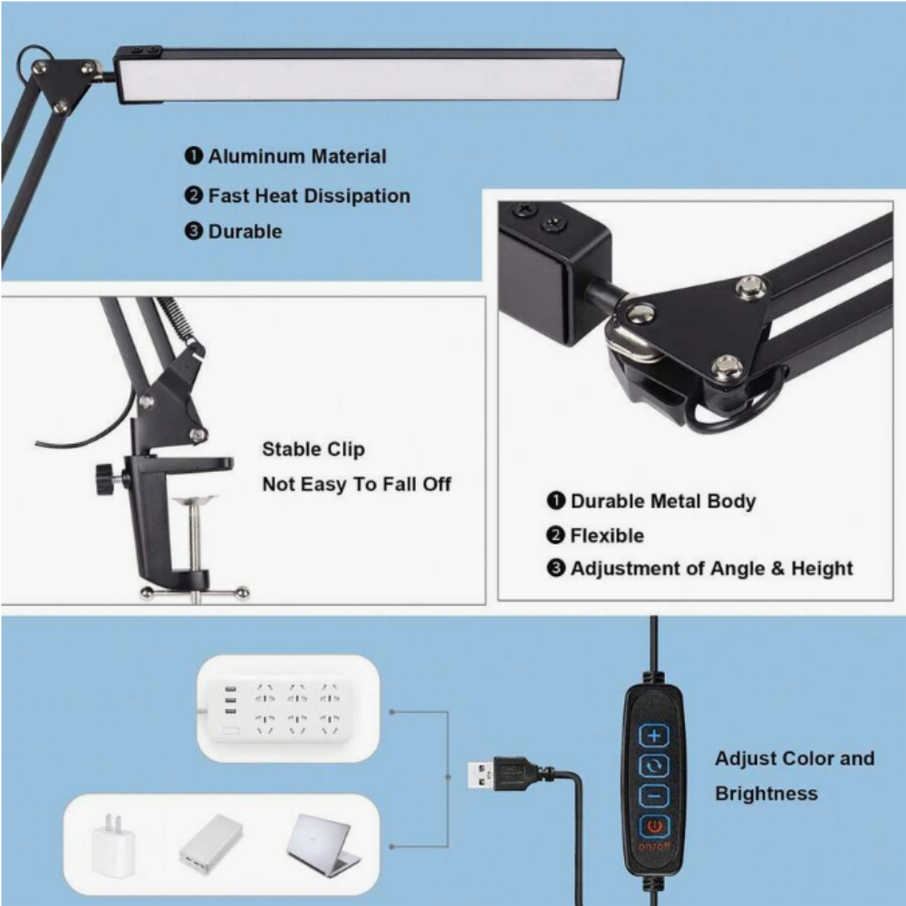 LED Desk Lamp For Home,Reading - огляд і ціна Home Office Desks