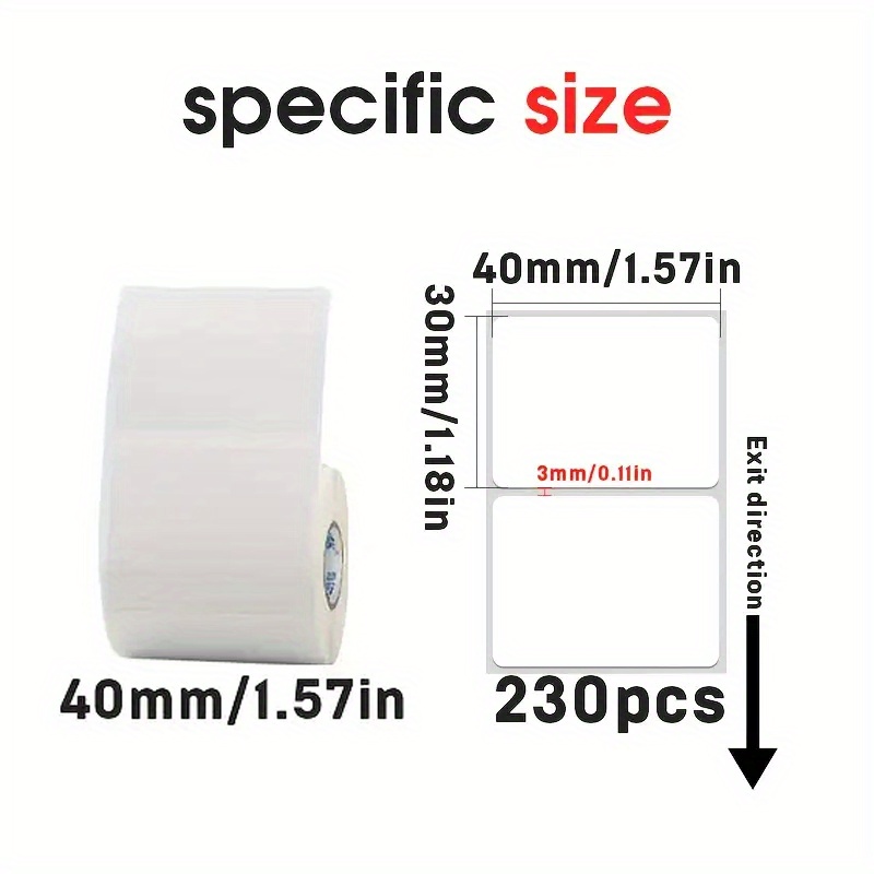6 Rolls 40x30mm Thermal Label  - огляд і ціна Label Maker Machine