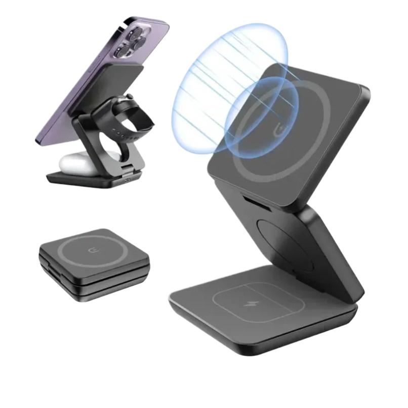 3 in 1 Foldable Magnetic Wirel - огляд і ціна Desk Charging Station