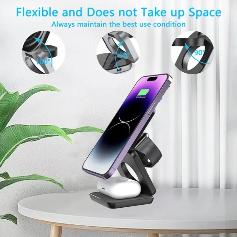3 in 1 Foldable Magnetic Wirel - огляд і ціна Desk Charging Station